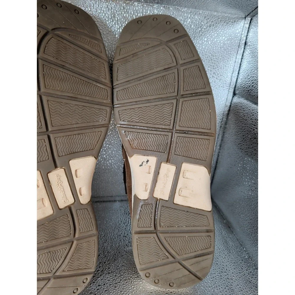 MEN`S DEER STAGS MITCH BOAT SHOES SIZE 13M DARK TAN MEMORY FOAM INSOLES EUC